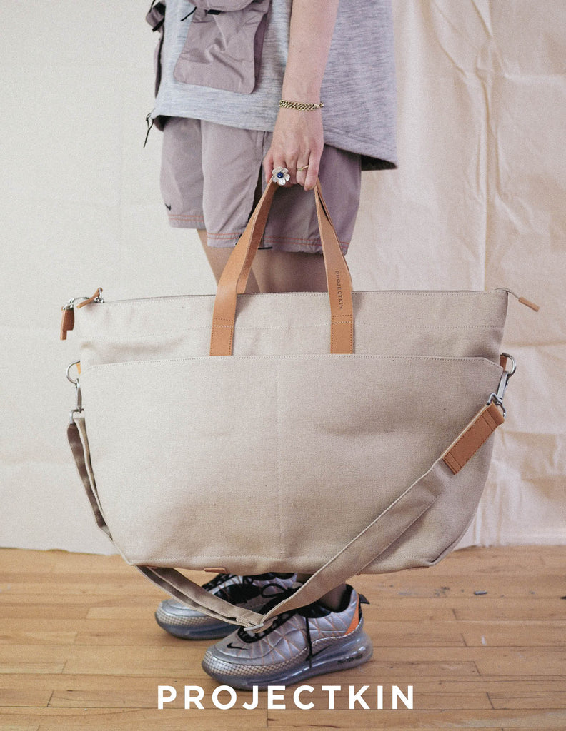 Kin Weekend Bag, Beige -Soft BagsSoft Bags-PROJECTKIN